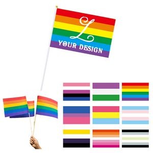 Rainbow Gay Pride Stick Flag
