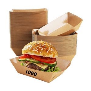 Disposable Kraft Paper Food Boat Tray
