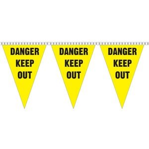 60' Safety Slogan Pennant (Danger Keep Out)