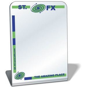 Free-Standing Acrylic Plastic Mirror, 3"x3.9" Rectangle, Spot Colours