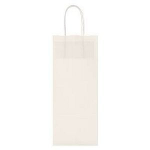 White Kraft Shopping Bag (5 1/2"x3 1/4"x12 1/2")