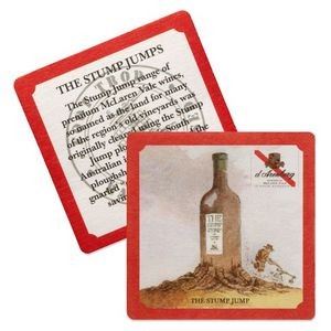55-60 Point 3.5" Pulp Board Coaster - Round or Square