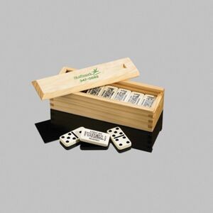 Custom Imprinted Dominoes in a Custom Imprinted Wood Box