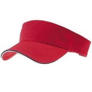 Outlet Garment Washed Youth Cotton Twill Visor w/Double Sandwich Visor