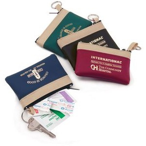 Key Ring Zippered First Aid Pouch (Standard Vinyl)