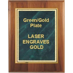 Cherry Plaque 7" x 9" - Green/Gold 5" x 7" Marble Mist Plate