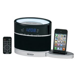 Jensen® iPod Docking Music System w/ FM Receiver, Auxiliary Input, Night Light & Slide-Out Dock