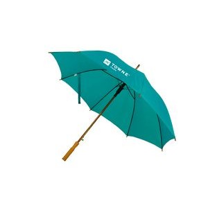 The Upgraded 48" Auto Open Straight Umbrella With Wood Shaft