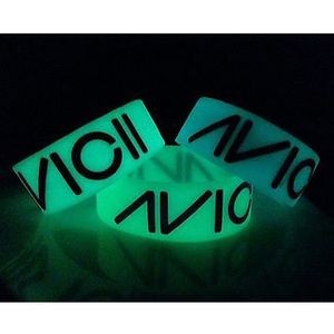 Glow in the Dark Printed Wristband - Embossed (10 Day Delivery)