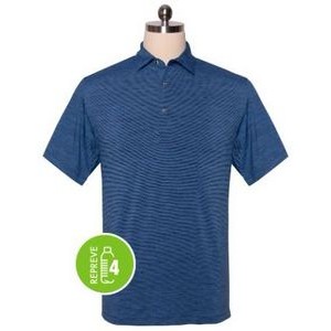 Bermuda Sands® Men's "Carlton" Striated Mini-Tonal Stripe Polo Shirt