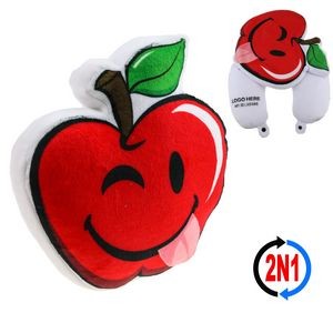 Silly Apple 2N1 Convertible Plush Cushion & Neck Pillow
