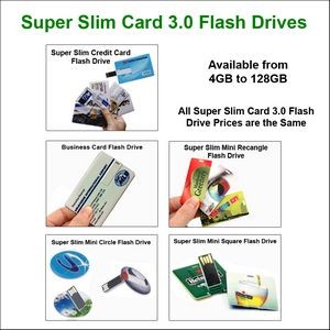 Credit Card Flash Drive 3.0 - 4 GB Memory
