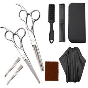 6.7" 9 PCS Professional Barber Hairdressing Hair Cutting Scissors Kit