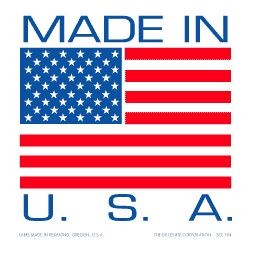 Made in U.S.A. Labels - 4" x 4"