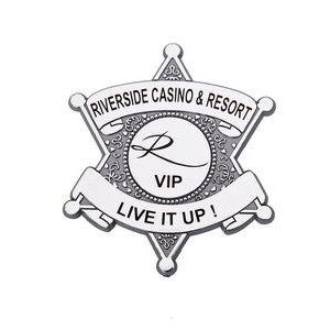 Sheriff 6 Point Star Plastic Badge