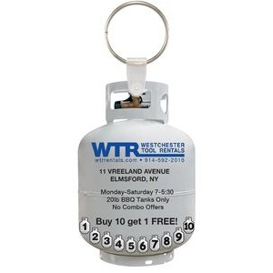 Key Ring & Full Color Punch Tag - Propane Tank