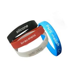 1/2" Silicone Debossed Wristband