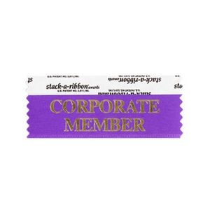 Corporate Member Stk A Rbn Violet Ribbon Gold Imprint