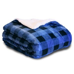 Micro Mink Shepra Blanket Ryl-Blk-Buffalo (50" X 60")
