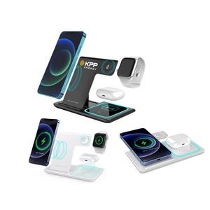 15W Foldable 3-in-1 Wireless Charger