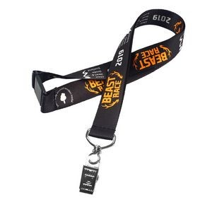 1" Full Color Lanyards with Safety Breakaway
