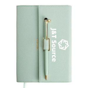 A5 College Ruled Leather Writing Journal Notebook