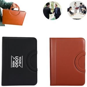 Zippered A4 Business Padfolio with Handle & Writing Pad