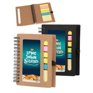 Union Printed - 3x5 - Craft Spiral Sticky Notes Jotter - Notebook with Pen Loop - Full Color Print