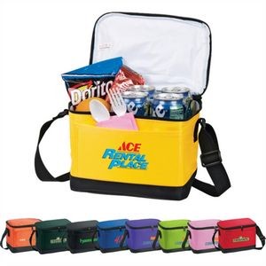 Compact Insulated Zipper Cooler Bag with Front Pocket 9.25" x 7" x 7"
