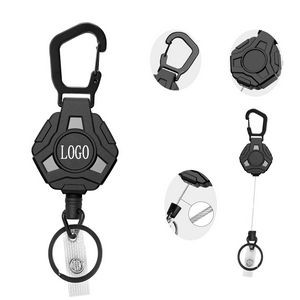 Retractable Badge Holder Keychain