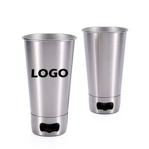Stainless Steel Beer Cup with Opener
