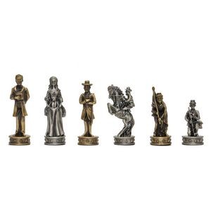 Civil War Chess Pieces - Pewter - King measures 3.38 in.