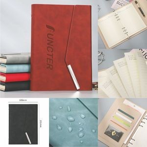 A5 Round Ring Binder PU Leather Notebook Binder Personal Planner Journal with Pen Loop