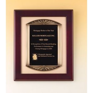Airflyte Series Rosewood Plaque with Antique Bronze Frame Casting