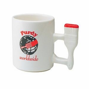 13 Oz. Unique Handle Mug w/Paint Brush Handle