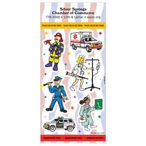 Children's Fun & Fantasy Stickers | 3 1/4" x 7" Sheet | Police & Emergency