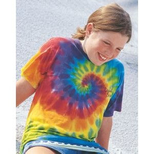 Sundog Youth Rainbow Swirl Tie Dye Short Sleeve T-Shirt