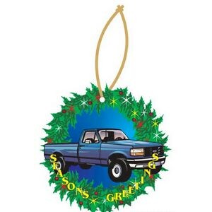 Blue Pick Up Promotional Wreath Ornament w/ Black Back (2 Square Inch)