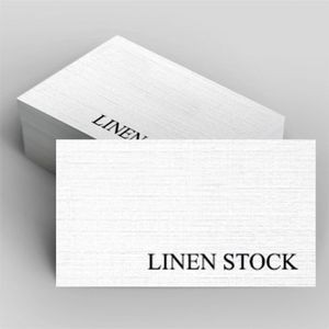 Uncoated Linen Business Card with 30% Recycled Material (2"x3.5")