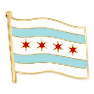 Chicago City Flag Lapel Pin