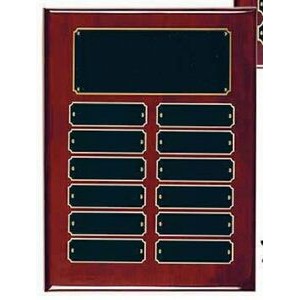 Rosewood Piano Finish Perpetual Plaque w/12 Plates
