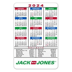 Magnetic Calendar (4"x6") w/Holidays