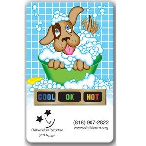 Tub Tester Puppy Card with Temperature Strip, Stock