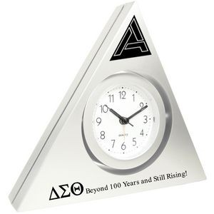 Triangle Alarm Clock with Swivel Head (Silver)