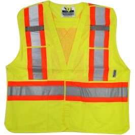 Viking® 5pt. Tear-Away Mesh Polyester Safety Vest (Green)