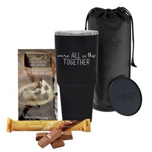 Stainless Tumbler & Coaster Gift Set with Lindt Chocolates