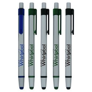Silver - Perfect - Promotional Value Stylus Click Pen