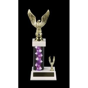 11" Purple Moon Beam Trophy w/Embellishment