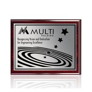 Carson Plaque - Rosewood/Satin Silver 7"x9"