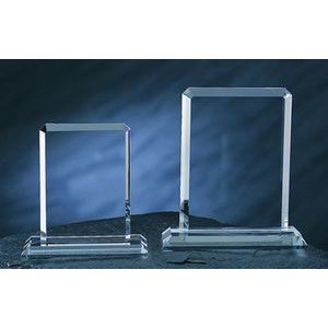 Rectangle Award optical crystal award/trophy.10"H